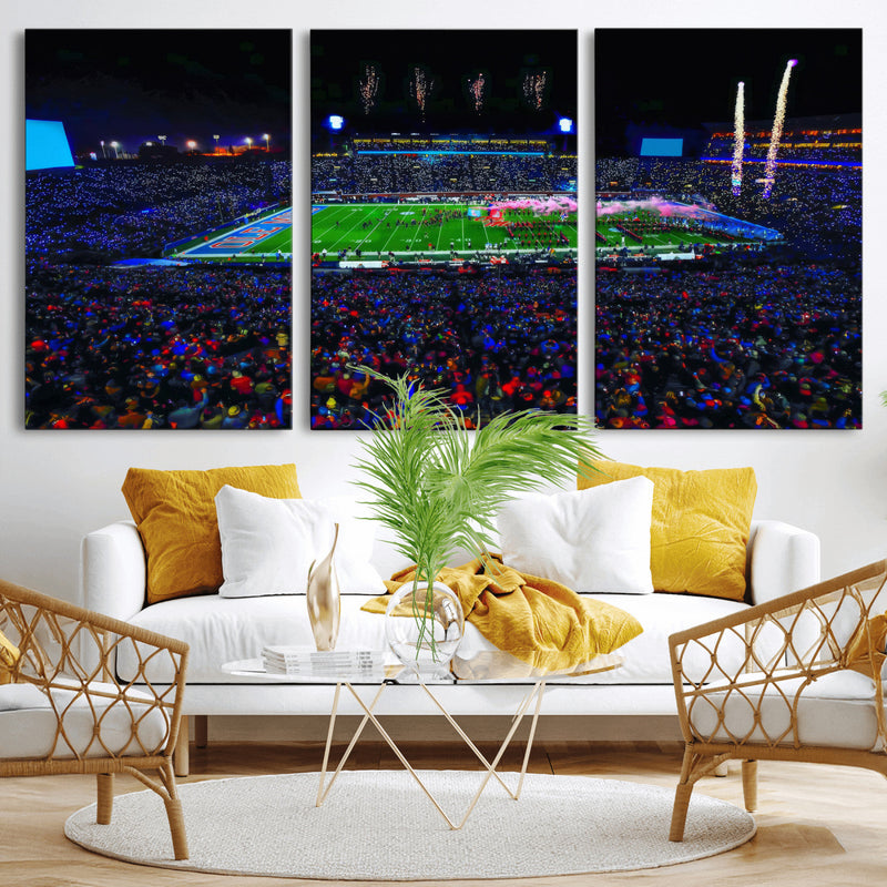 Ole Miss Rebels Vaught Hemingway Stadium Wall Art Canvas