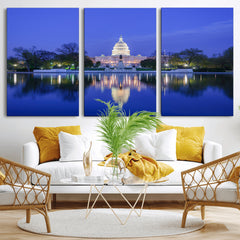 Washington White House Skyline Wall Art Canvas Print –