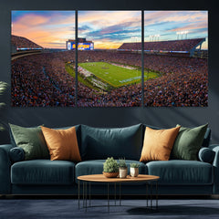 Auburn Stadium Sunset Wall Art Canvas Print, Jordan Hare