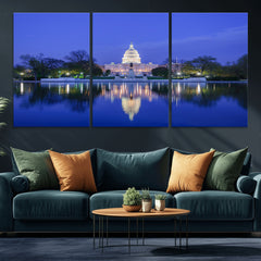 Washington White House Skyline Wall Art Canvas Print –