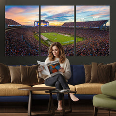 Auburn Stadium Sunset Wall Art Canvas Print, Jordan Hare