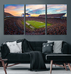 Auburn Stadium Sunset Wall Art Canvas Print, Jordan Hare