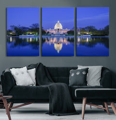 Washington White House Skyline Wall Art Canvas Print –