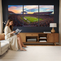 Auburn Stadium Sunset Wall Art Canvas Print, Jordan Hare
