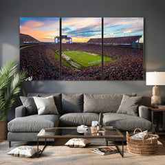 Auburn Stadium Sunset Wall Art Canvas Print, Jordan Hare