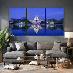 Washington White House Skyline Wall Art Canvas Print –