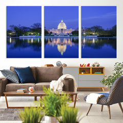 Washington White House Skyline Wall Art Canvas Print –