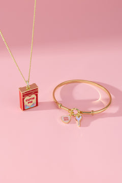 Sweethearts® ‘Soul Mate’ Heart & Key Tension Bangle