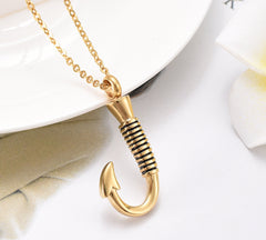 Fishing Hook Cremation Necklace
