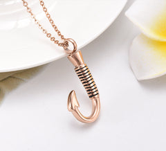 Fishing Hook Cremation Necklace