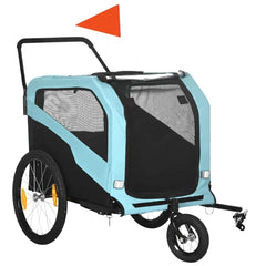 2-in-1 Dog Bike Trailer Pet Stroller Carrier for Large Dogs