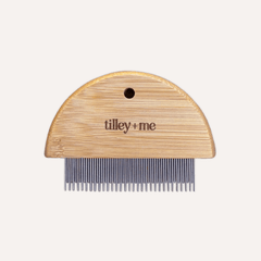 Tilley + Me Bamboo Flea Comb for Dogs & Cats – Gentle & Eco-Friendly