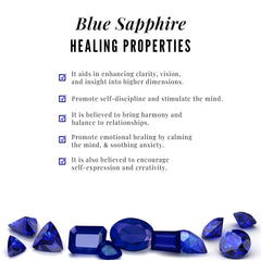Blue Sapphire and Moissanite Vintage Stackable Ring