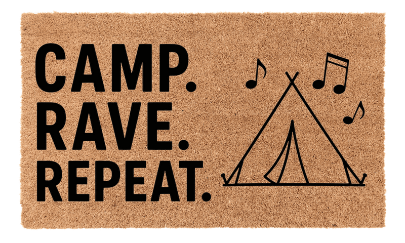 Camp Rave Repeat Coir Mat