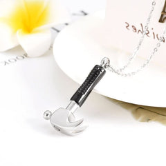 Hammer Shaped Cremation Urn Necklace