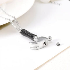 Hammer Shaped Cremation Urn Necklace