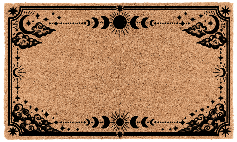 Constellations Border Personalized Coir Mat