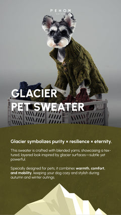 GLACIER PET SWEATER - OLIVE GREEN