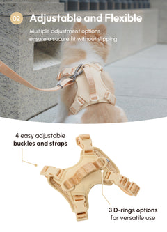 NO PULL ACTIVE  PET HARNESS - APRICOT