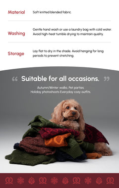 Pretzel Pet Sweater - Burgundy Red