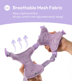 NO PULL ACTIVE  PET HARNESS - MINT PURPLE