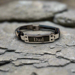 Modern Leather Cremation Bracelet