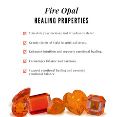 Real Fire Opal Solitaire Ring set with Diamond