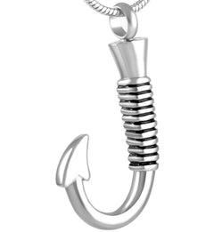 Fishing Hook Cremation Necklace