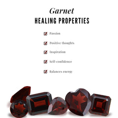 Solitaire Garnet Hexagonal Pendant Necklace