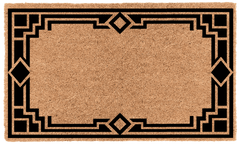Geometric Border Personalized Coir Mat
