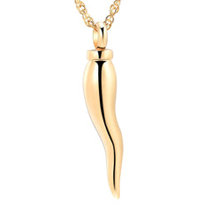 Italian Horn Cremation Necklace