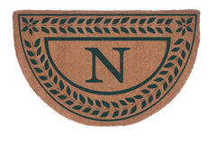 Half Round Leafy Vines Border Personalized Doormats