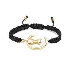 Cat & Moon Adjustable Urn Bracelet