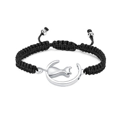 Cat & Moon Adjustable Urn Bracelet