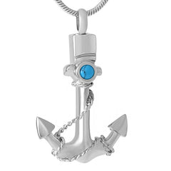 Anchor Cremation Urn Necklace