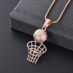 Basketball & Net Cremation Urn Necklace