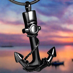 Anchor Cremation Urn Necklace