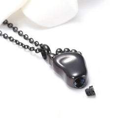 Baby Foot Cremation Urn Necklace