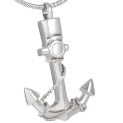 Anchor Cremation Urn Necklace