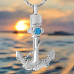Anchor Cremation Urn Necklace