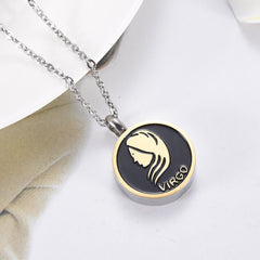 Astrology Sign Zodiac Cremation Urn Necklace
