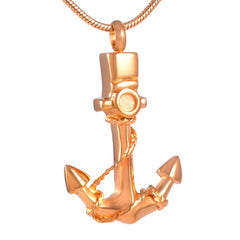 Anchor Cremation Urn Necklace
