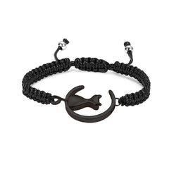 Cat & Moon Adjustable Urn Bracelet