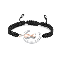 Cat & Moon Adjustable Urn Bracelet