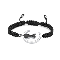Cat & Moon Adjustable Urn Bracelet