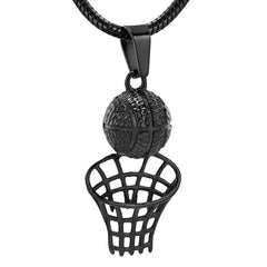 Basketball & Net Cremation Urn Necklace