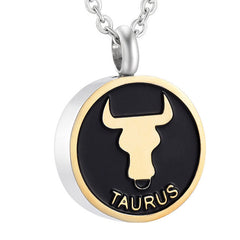 Astrology Sign Zodiac Cremation Urn Necklace