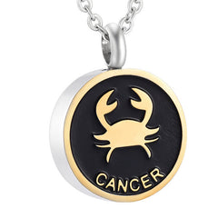 Astrology Sign Zodiac Cremation Urn Necklace