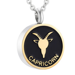 Astrology Sign Zodiac Cremation Urn Necklace
