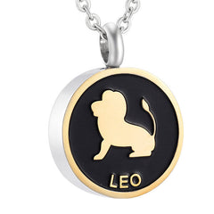 Astrology Sign Zodiac Cremation Urn Necklace